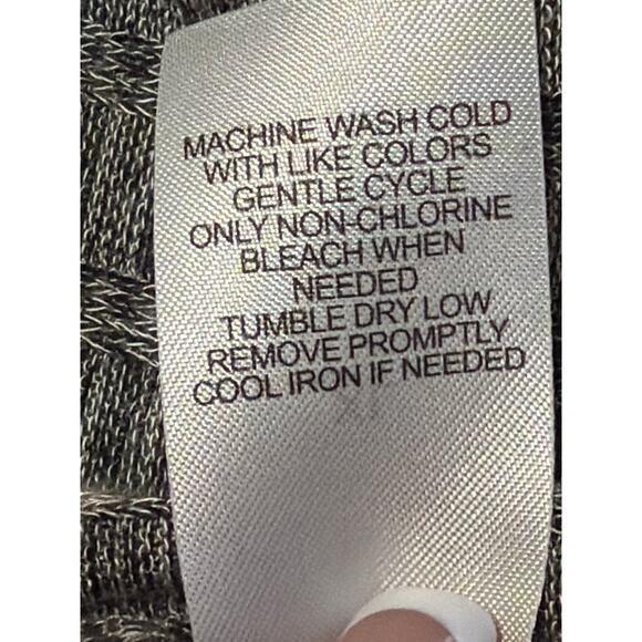 Bisou Bisou Women Cowlneck Cut Out Long Sleeve Gray Xl - Picture 6 of 7